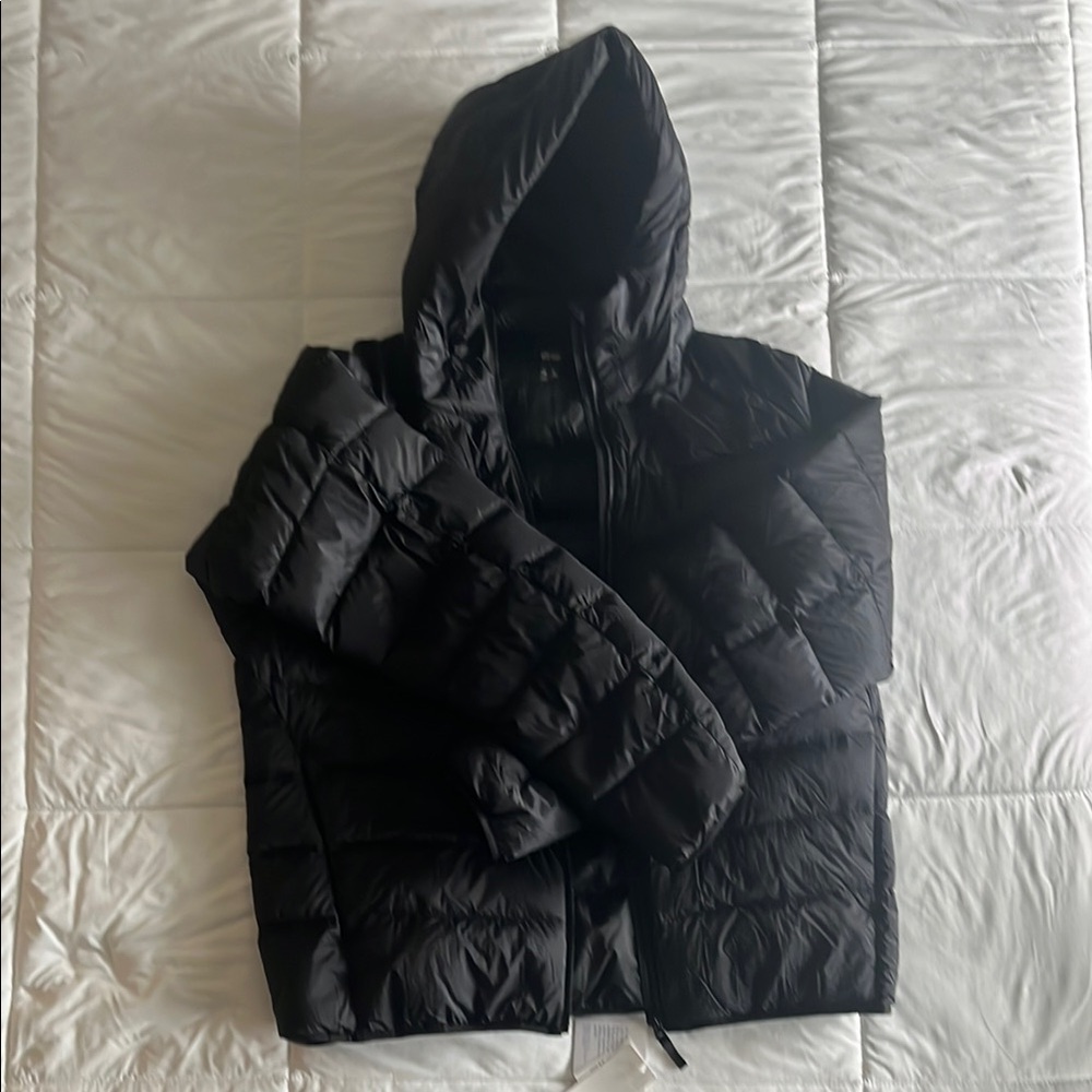 Black Puffer Jacket with Hood
